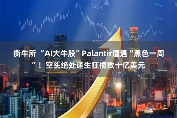 衡牛所 “AI大牛股”Palantir遭遇“黑色一周”!空头绝处逢生狂揽数十亿美元